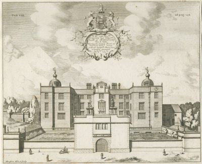 ボーデサーホールと公園：銅版画、nd [1653-1686] 作： Michael Burghers