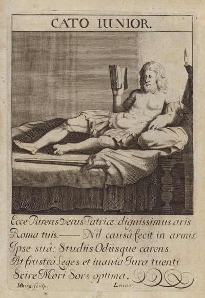 Cato the Younger、ローマの政治家 作： Michael Burghers
