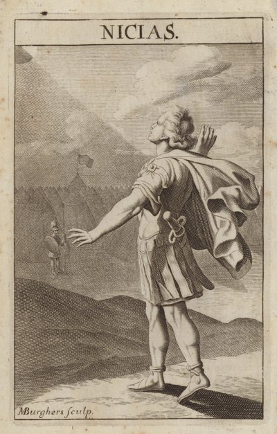 ニコシア、アテネの政治家、ペロポネソス戦争の将軍 作： Michael Burghers