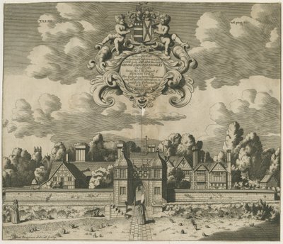 サンドン・ホール：エングレーヴィング、ND（1653-1686）（プリント 作： Michael Burghers