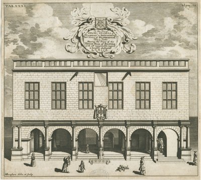 スタッフォード-シャイアホール：銅版画、nd [1686] 作： Michael Burghers