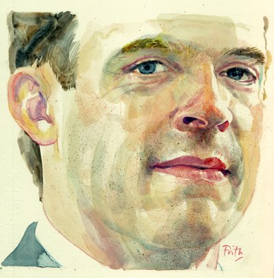 ドミニク・ラーブ（水彩画） 作： Michael Frith