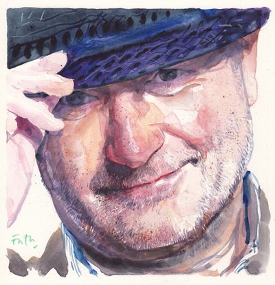 フィル・コリンズ（水彩画） 作： Michael Frith
