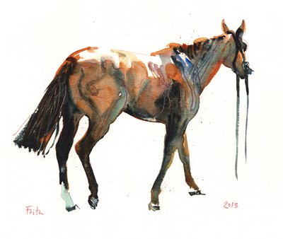 無題、2018年（紙に水彩画） 作： Michael Frith