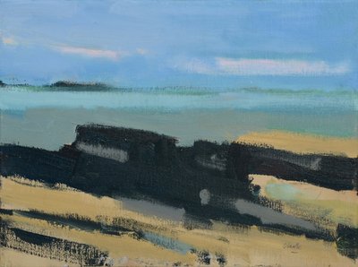 マル、2017年（リネンに油彩） 作： Michael G. Clark