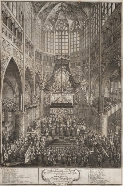 1743年、プラハ城でのマリア・テレジアの戴冠式。 作： Michael Heinrich Rentz