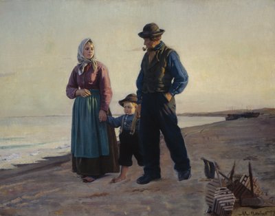 ビーチで 作： Michael Peter Ancher