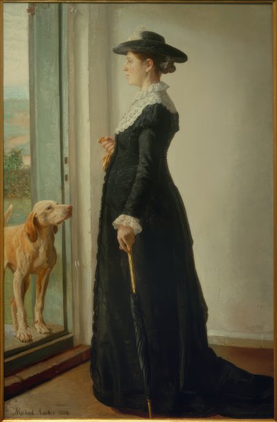 私の妻の肖像画。画家アンナアンカー 作： Michael Peter Ancher