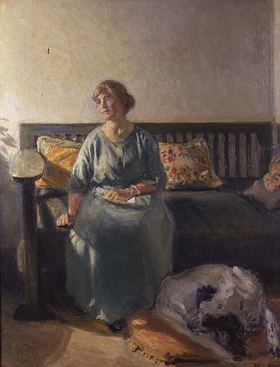 画家の娘、ヘルガの肖像 作： Michael Peter Ancher