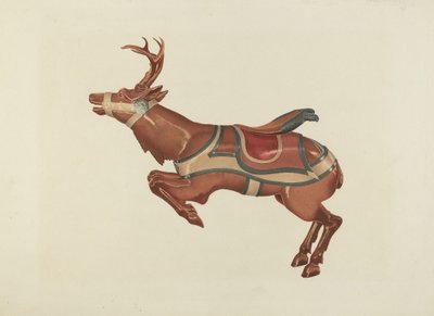 カルーセル・トナカイ、1939年頃。 作： Michael Riccitelli