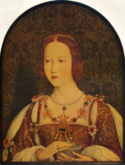 女性の肖像、おそらくカスティーリャのイザベラ1世、15世紀初頭から16世紀初頭、1930年。 作： Michael Sittow