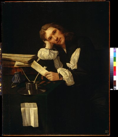 若い男の肖像、自画像 (若い男の肖像、自画像)。 Michiel Sweerts (1618-1664) による絵画。 キャンバスに油彩 作： Michael Sweerts