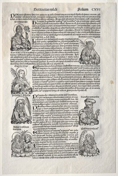 ニュルンベルククロニクル、1493年。 作： Michael Wolgemut