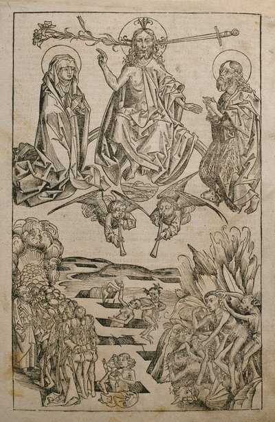 最後の審判、ハルトマンシェデル（1440-1514）による「リバクロニコルム」のイラスト、ニュルンベルク、1493年 作： Michael and Pleydenwurff, W. Wolgemuth
