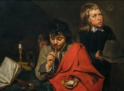 シャボン玉を吹く少年、1640年代頃（キャンバスに油彩） 作： Michaelina Wautier