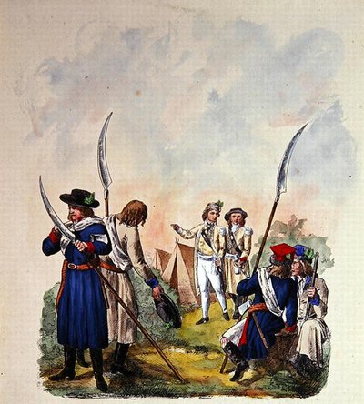 1700年以降のポーランド軍のコスチューム（カラーリトグラフ） 作： Michal Stachowicz