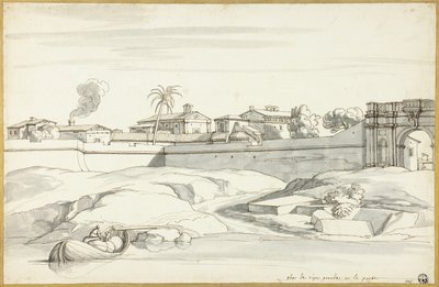 川沿いの風景 作： Michel Ange Houasse