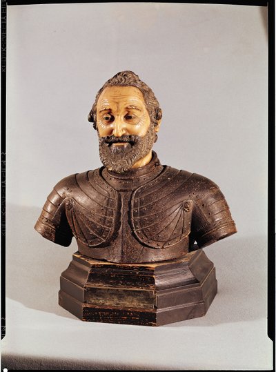 アンリ4世の胸像（1553-1610）（ワックスと石） 作： Michel Bourdin