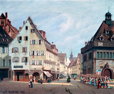 プレイスマルシェオフルーツ、コルマール、1875 作： Michel Hertrich