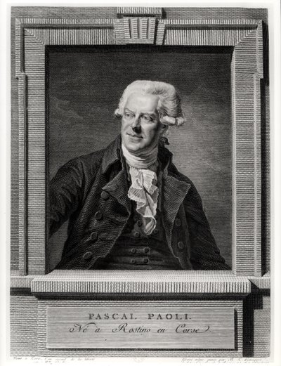 ブノワルイヘンリケス（1732-1806）1793年に彫刻されたパスカルパオリの肖像 作： Michel Martin Drolling