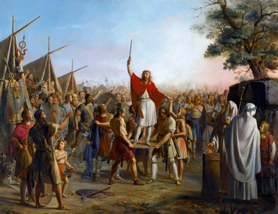 フランク族が盾で育てたファラモンド 作： Michel Philibert Genod
