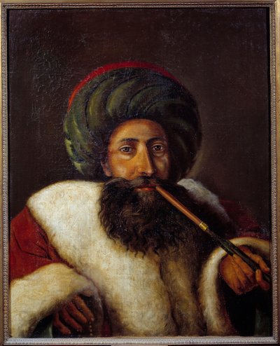 El Seyd Khalil Bekry (Elbekri)、シェイク、カイロの偉大なディバンのメンバーの肖像画。 ミケーレ リゴ (1770-1815) の絵画 作： Michel Rigo