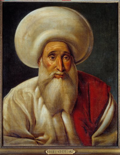 シェイク・シェルカウイの肖像。 ミケーレ リゴ (1770-1815) の絵画 作： Michel Rigo