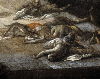 1720年のペストの際の（マルセイユ）市庁舎の様子 作： Michel Serre