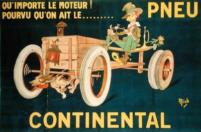 Continental Tyres」の広告（カラーリトグラフ） 作： Michel called Mich Liebeaux