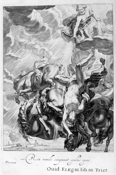 フェートンは木星の落雷、1655 作： Michel de Marolles