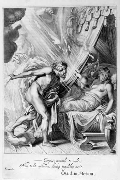 セメレは木星の火事で消費されました、1655 作： Michel de Marolles