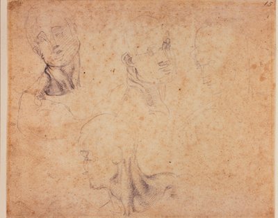 男性4人の頭部調査 作： Michelangelo (after) Buonarroti