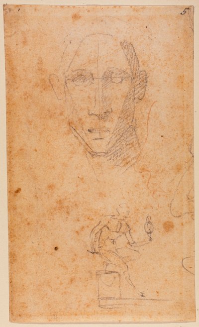 パラディウスとディオメデスの頭部調査とスケッチ 作： Michelangelo (after) Buonarroti