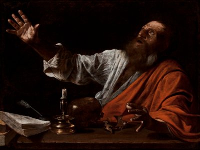 聖ジェロームの幻影」 17世紀前半 油彩・キャンバス 作： Michelangelo (follower of) Caravaggio
