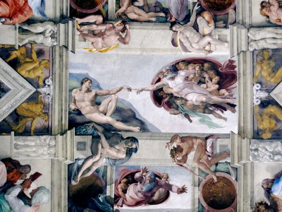 アダムの創造 作： Michelangelo