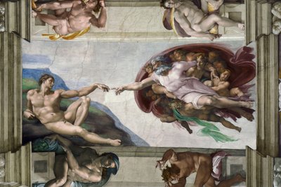 アダムの創造 作： Michelangelo