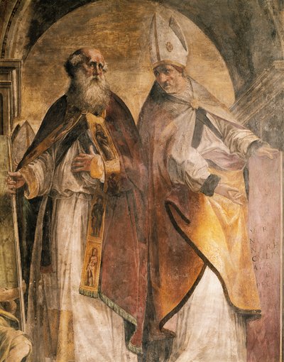 Anthony ja Cirillo, yksityiskohta Fathers and Doctors of Churchista 作： Michelangelo Anselmi