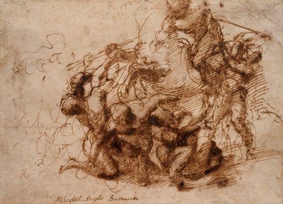 16世紀初頭の戦闘シーン。 作： Michelangelo Buonarroti