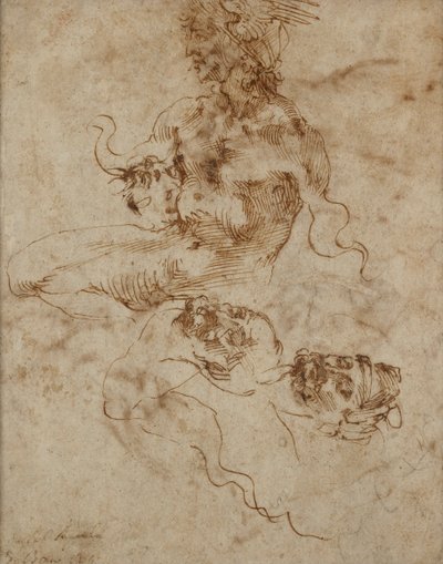 トリトンに似た人物、c1490-1560 作： Michelangelo Buonarroti
