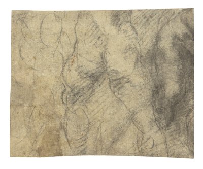 後ろから見た男性ヌード 作： Michelangelo Buonarroti