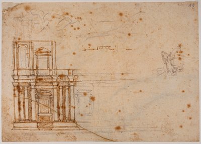 建築研究と詩の断片 作： Michelangelo Buonarroti