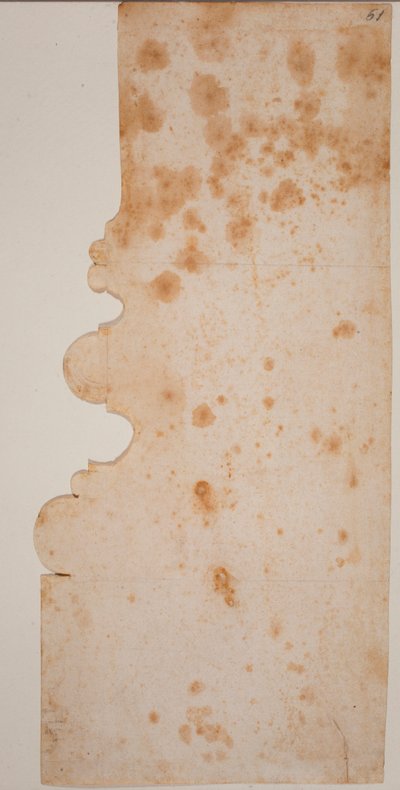 新聖具室の柱基部のプロフィール 作： Michelangelo Buonarroti