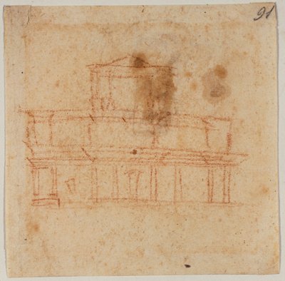 サン・ロレンツォのファサードのデザイン 作： Michelangelo Buonarroti