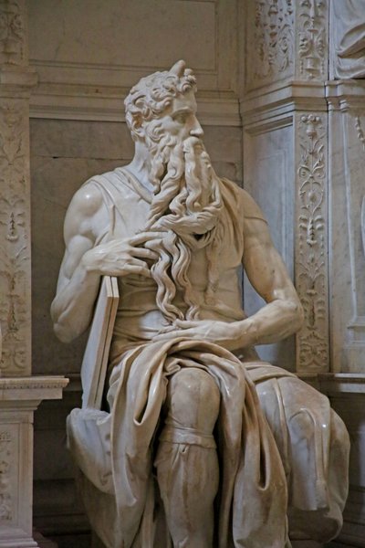 ジュリアス2世の墓からのモーセの細部、1515大理石 作： Michelangelo Buonarroti