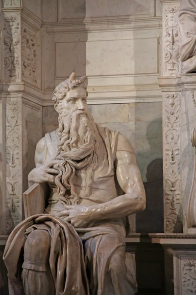 ジュリアス2世の墓からのモーセの細部、1515大理石 作： Michelangelo Buonarroti