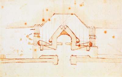 ミケランジェロ・ブオナローティ（1475-1564）が設計したフィレンツェの城塞図面（イタリア 作： Michelangelo Buonarroti
