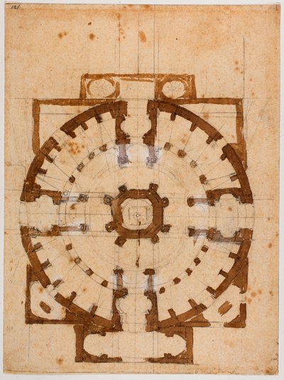 サン・ジョヴァンニ・デイ・フィオレンティーニの平面図 作： Michelangelo Buonarroti