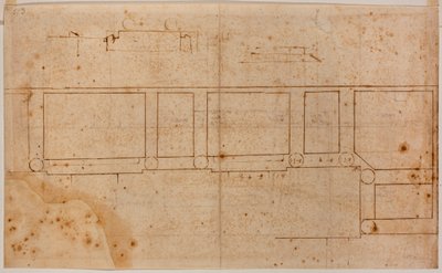 サン・ロレンツォ正面の平面図 作： Michelangelo Buonarroti