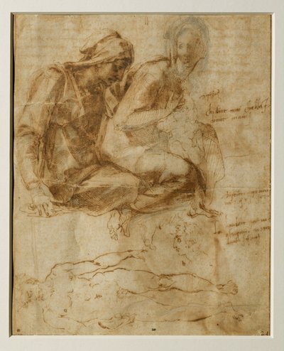 聖母子と聖アンナ、男性ヌード... 作： Michelangelo Buonarroti