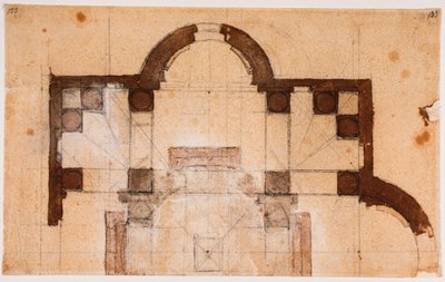 サン・ジョヴァンニ・デイ・フィオレンティーニの部分計画 作： Michelangelo Buonarroti
